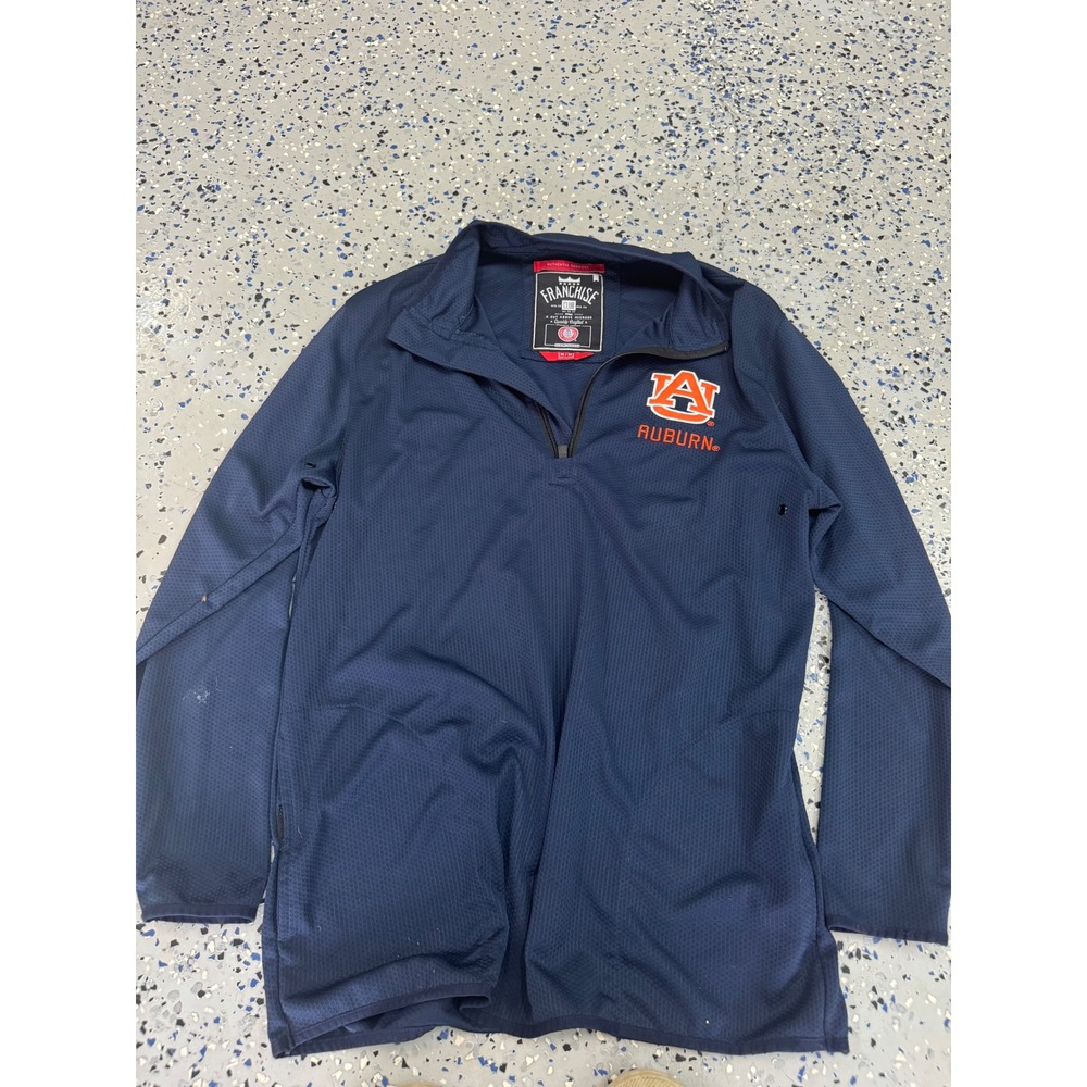 Auburn Tigers Franchise Club NCAA Pullover Quarter Zip Navy Mens M‎